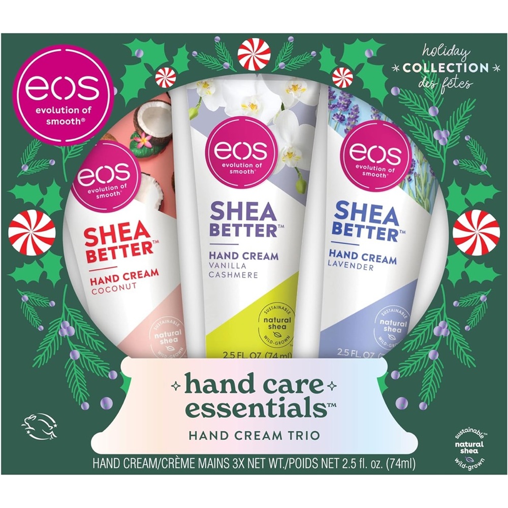 🆕 EOS Hand Care Essentials, Hand Cream Trio Coconut, Vanilla Cashmere & Lavender